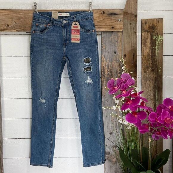 Levi’s NWT Regular Taper 502 16R Distressed - Picture 1 of 7
